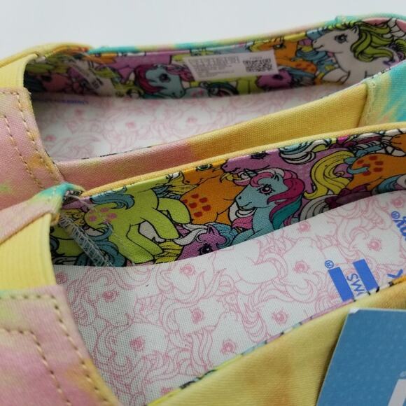 TOMS Tie Dye My Little Pony Shoes Womens 5 Sky Dancer Slip On Limited Edition - Picture 13 of 14